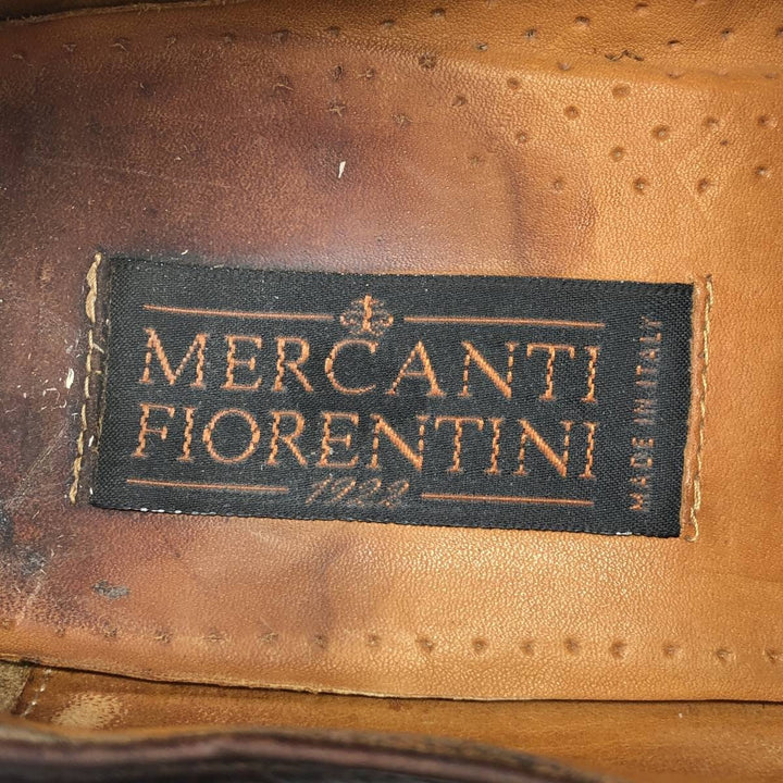 MERCANTI FIORENTINI Square Toe U-Tip Shoes, Made in Italy, Size 9M Men's 28.0cm unclear brown type Vintage Second Hand