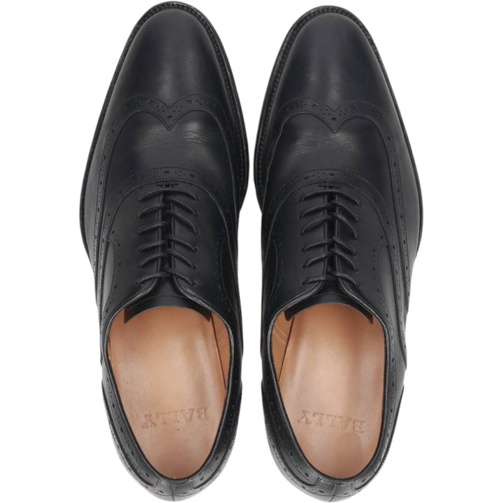 Bally wingtip shoes, size 7 1/2 E Men's 25.5cm unclear black type Vintage Second Hand