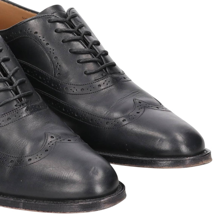 Bally wingtip shoes, size 7 1/2 E Men's 25.5cm unclear black type Vintage Second Hand