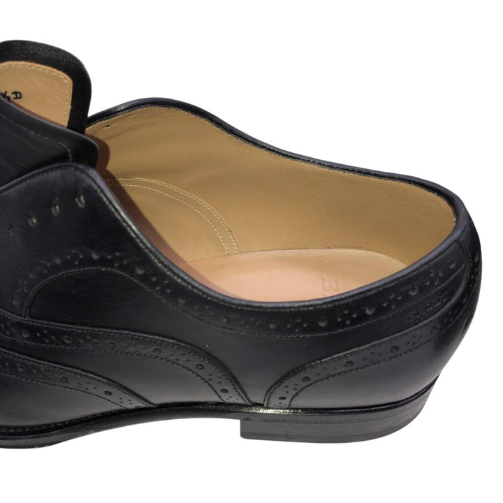 Bally wingtip shoes, size 7 1/2 E Men's 25.5cm unclear black type Vintage Second Hand