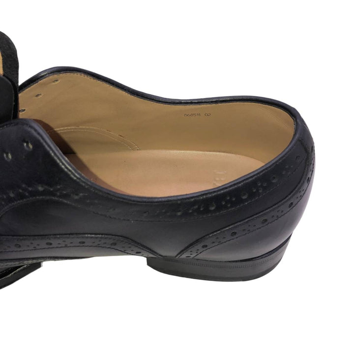 Bally wingtip shoes, size 7 1/2 E Men's 25.5cm unclear black type Vintage Second Hand