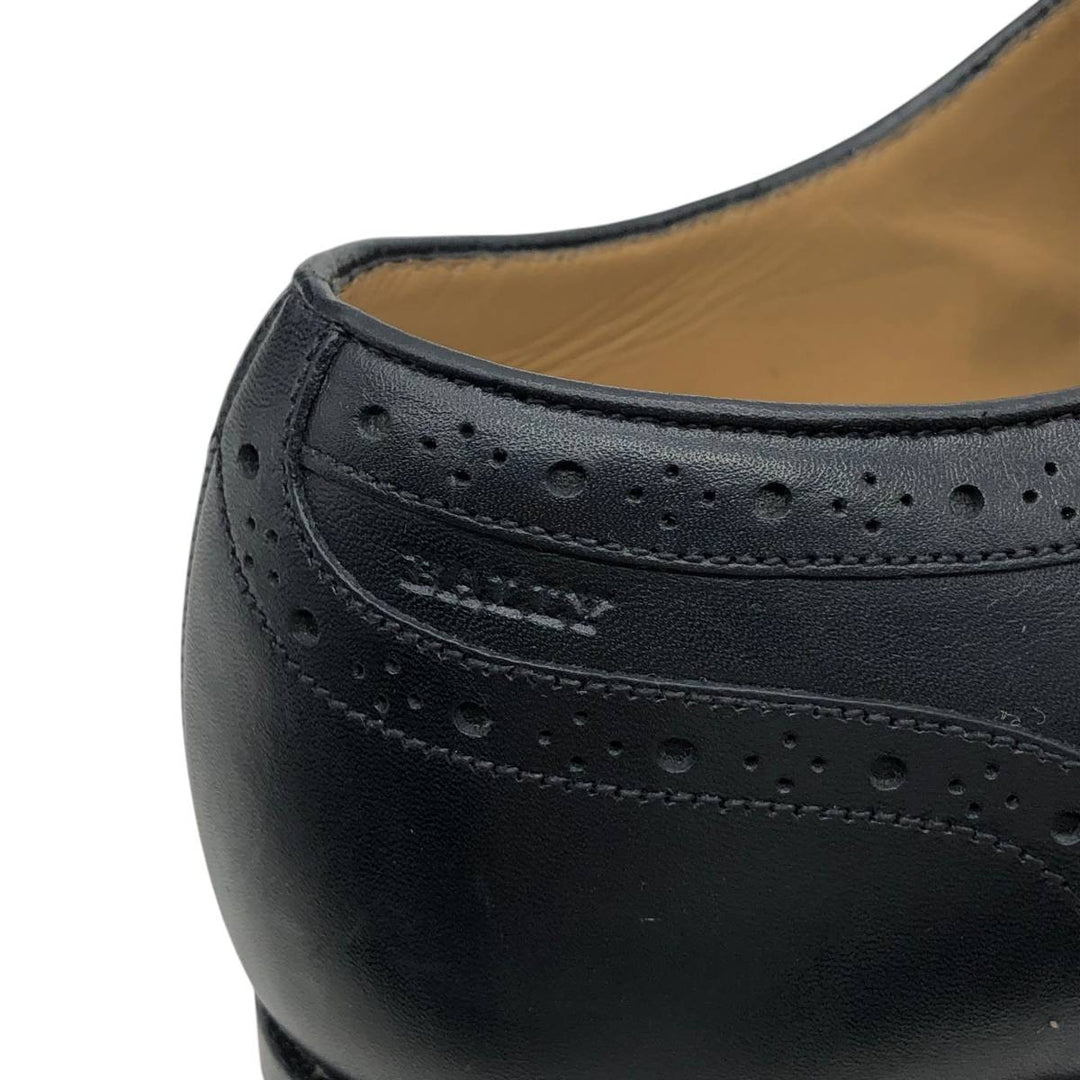 Bally wingtip shoes, size 7 1/2 E Men's 25.5cm unclear black type Vintage Second Hand