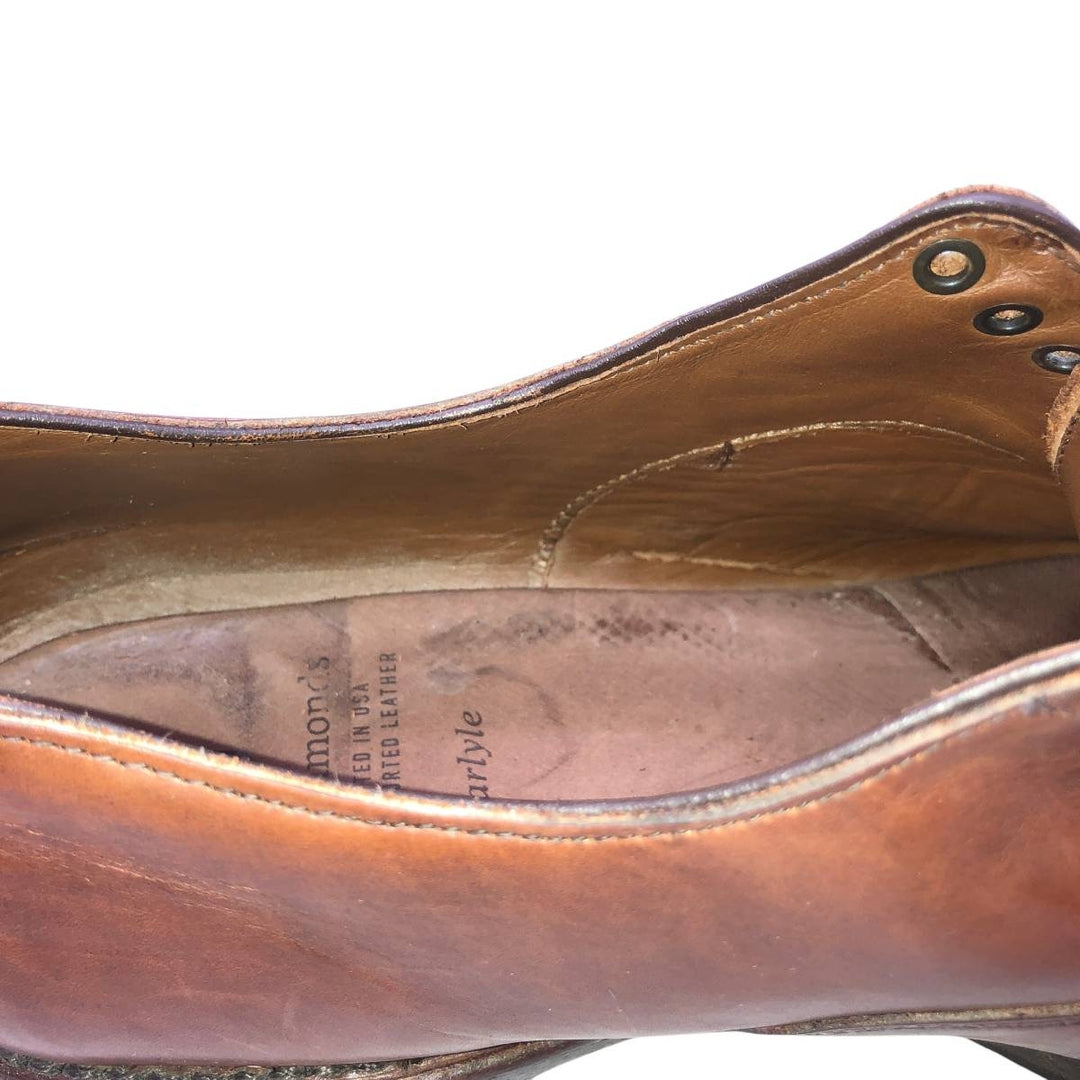 Allen Edmonds Carlyle Straight Tip Shoes, Made in USA, Size 10 D Men's 28.0cm genuine leather brown type Vintage Second Hand