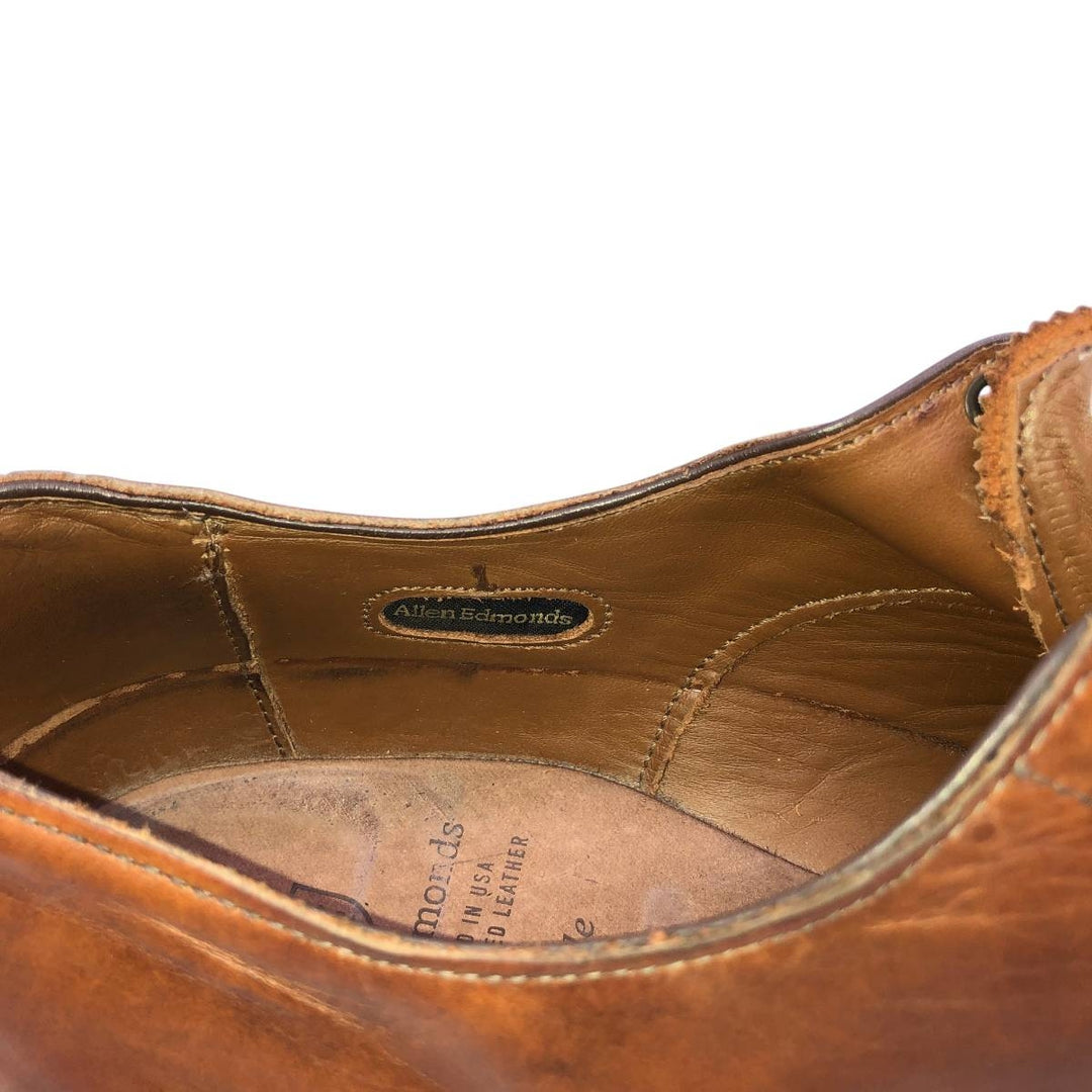 Allen Edmonds Carlyle Straight Tip Shoes, Made in USA, Size 10 D Men's 28.0cm genuine leather brown type Vintage Second Hand