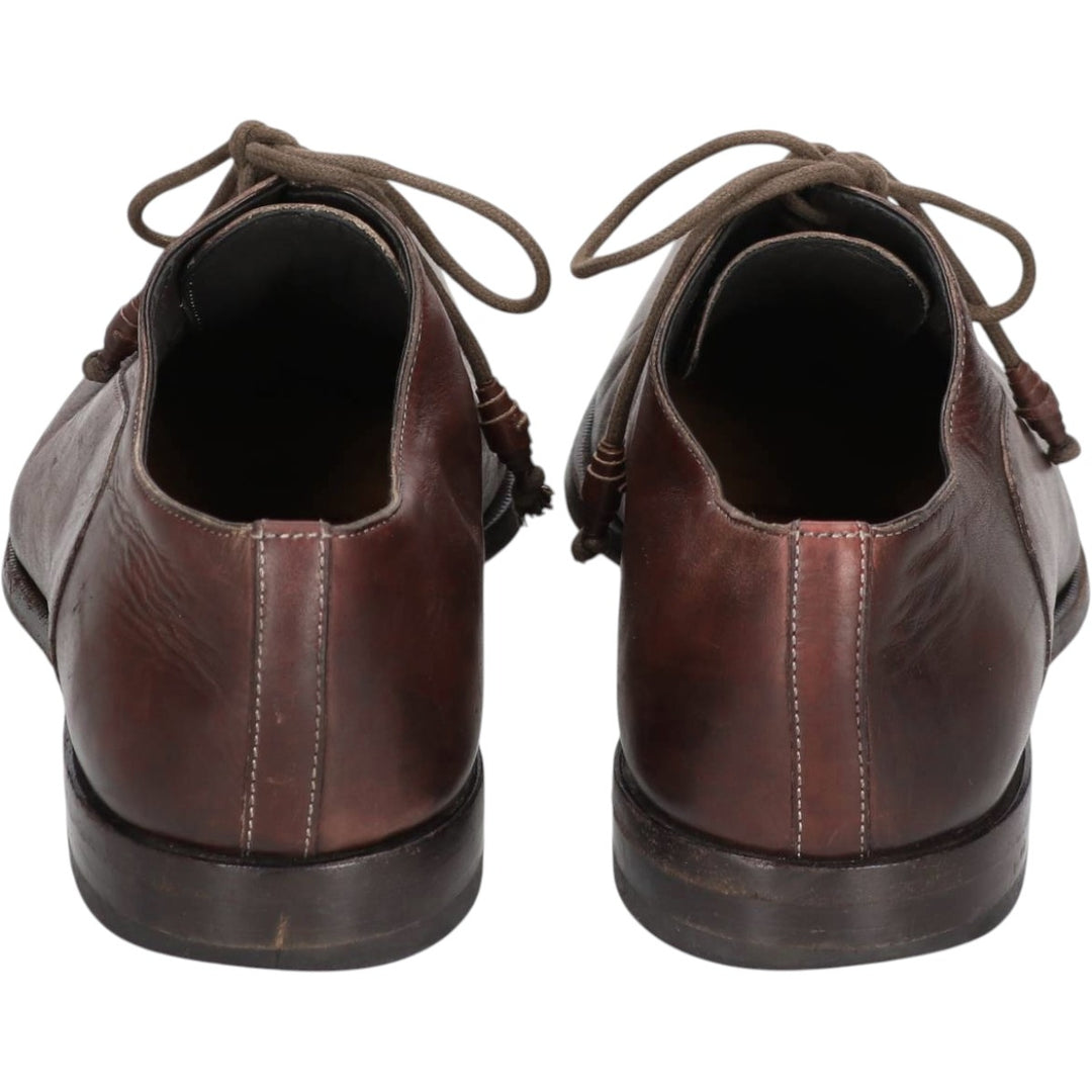Francesco Smalto plain toe shoes, size 8 1/2 Men's 28.0cm genuine leather burgundy type Vintage Second Hand
