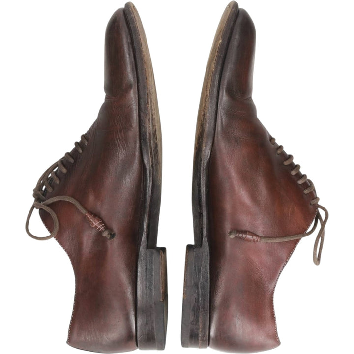 Francesco Smalto plain toe shoes, size 8 1/2 Men's 28.0cm genuine leather burgundy type Vintage Second Hand