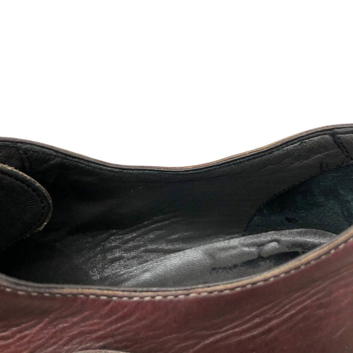 Francesco Smalto plain toe shoes, size 8 1/2 Men's 28.0cm genuine leather burgundy type Vintage Second Hand