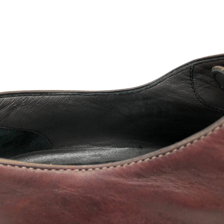 Francesco Smalto plain toe shoes, size 8 1/2 Men's 28.0cm genuine leather burgundy type Vintage Second Hand