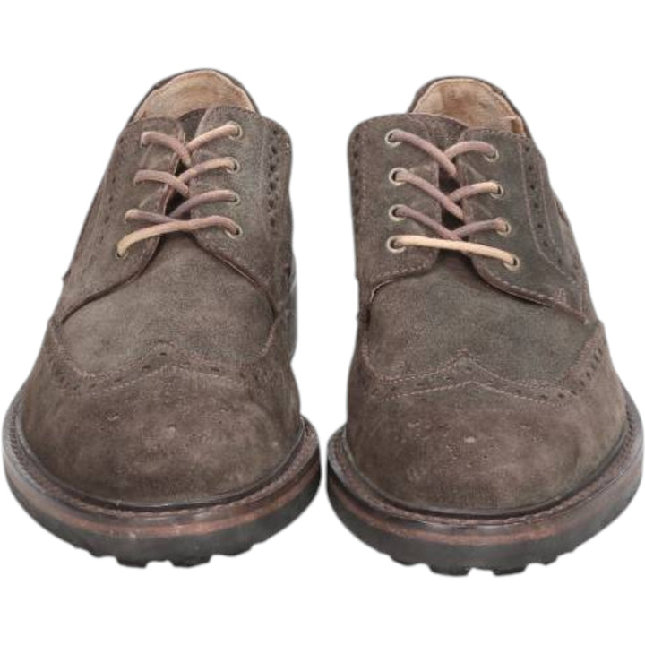 Ralph Lauren POLO RALPH LAUREN Full Brogue Wingtip Shoes, Size 7.5D Men's 25.5cm Genuine Leather Suede brown type Vintage Second Hand