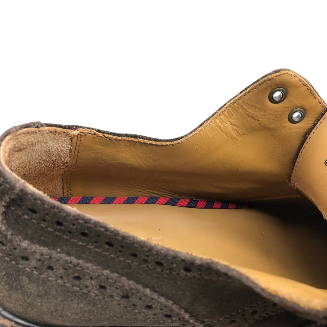 Ralph Lauren POLO RALPH LAUREN Full Brogue Wingtip Shoes, Size 7.5D Men's 25.5cm Genuine Leather Suede brown type Vintage Second Hand