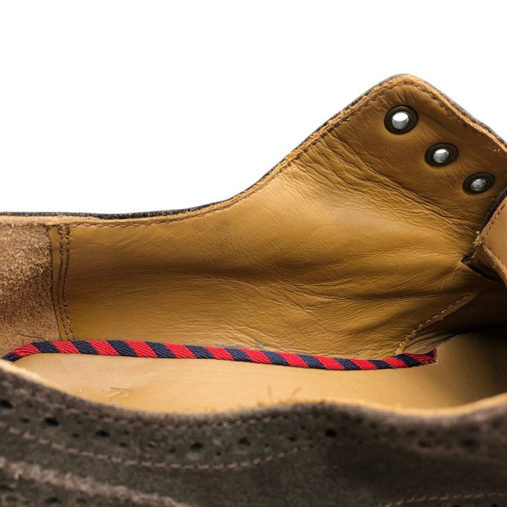 Ralph Lauren POLO RALPH LAUREN Full Brogue Wingtip Shoes, Size 7.5D Men's 25.5cm Genuine Leather Suede brown type Vintage Second Hand
