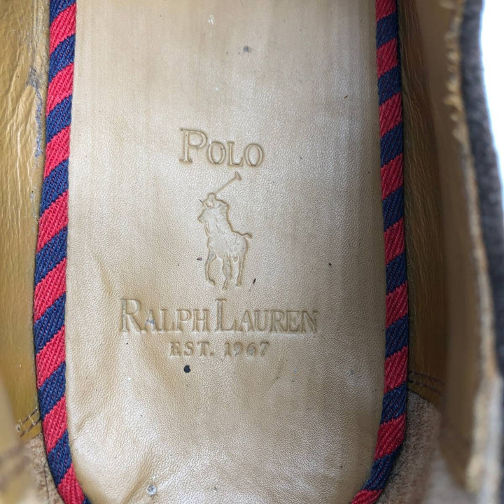 Ralph Lauren POLO RALPH LAUREN Full Brogue Wingtip Shoes, Size 7.5D Men's 25.5cm Genuine Leather Suede brown type Vintage Second Hand
