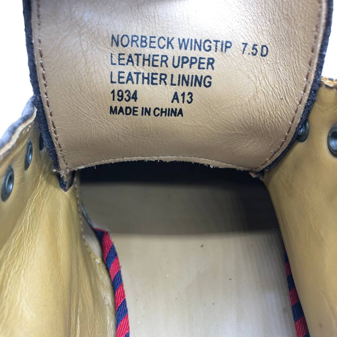 Ralph Lauren POLO RALPH LAUREN Full Brogue Wingtip Shoes, Size 7.5D Men's 25.5cm Genuine Leather Suede brown type Vintage Second Hand