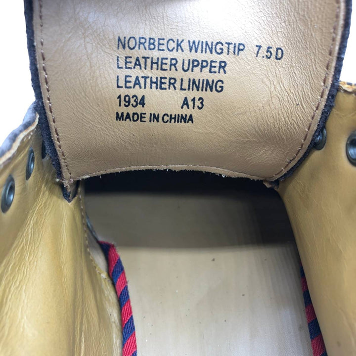 Ralph Lauren POLO RALPH LAUREN Full Brogue Wingtip Shoes, Size 7.5D Men's 25.5cm Genuine Leather Suede brown type Vintage Second Hand