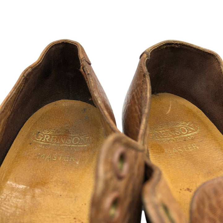 Grenson Master plain toe shoes, made in England. Men's 27.5cm unclear Beige type Vintage Second Hand