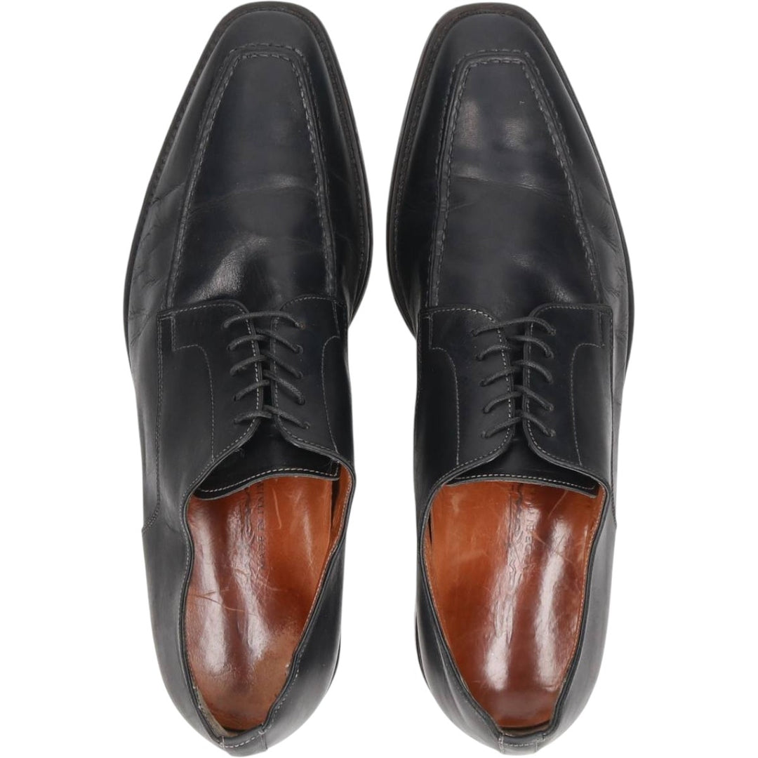 Santoni U-tip shoes, made in Italy, size D 9 Men's 27.5cm unclear black type Vintage Second Hand