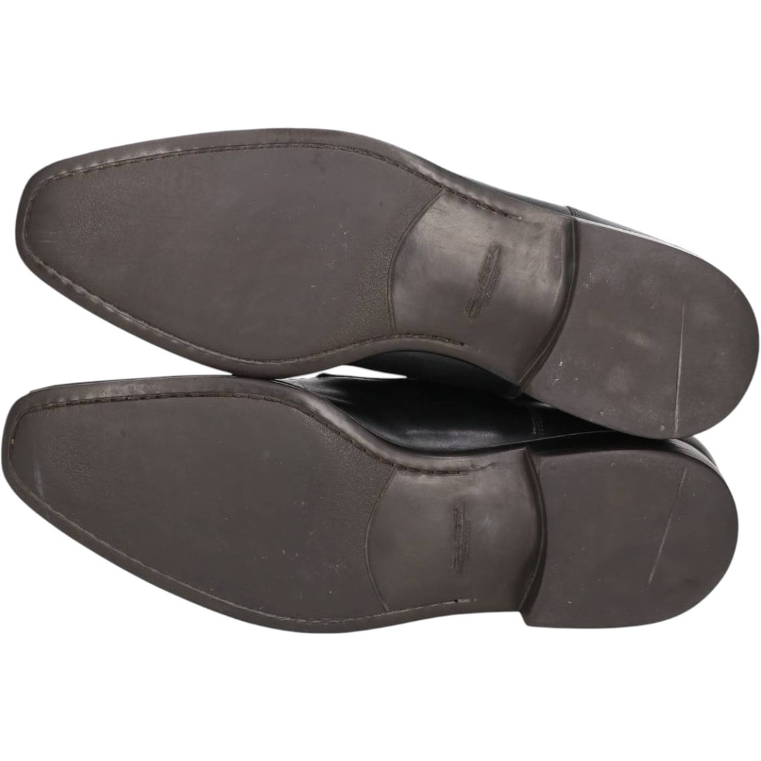 Santoni U-tip shoes, made in Italy, size D 9 Men's 27.5cm unclear black type Vintage Second Hand