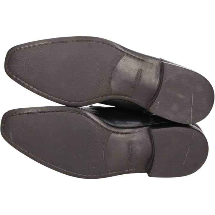 Santoni U-tip shoes, made in Italy, size D 9 Men's 27.5cm unclear black type Vintage Second Hand