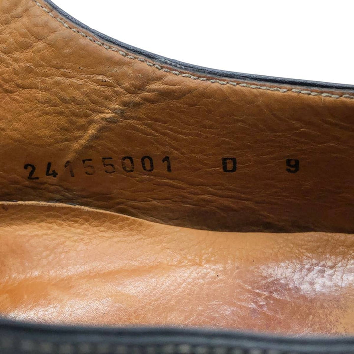 Santoni U-tip shoes, made in Italy, size D 9 Men's 27.5cm unclear black type Vintage Second Hand