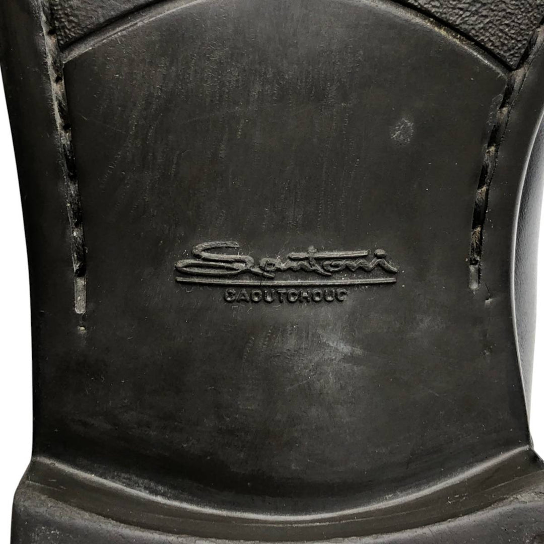 Santoni U-tip shoes, made in Italy, size D 9 Men's 27.5cm unclear black type Vintage Second Hand