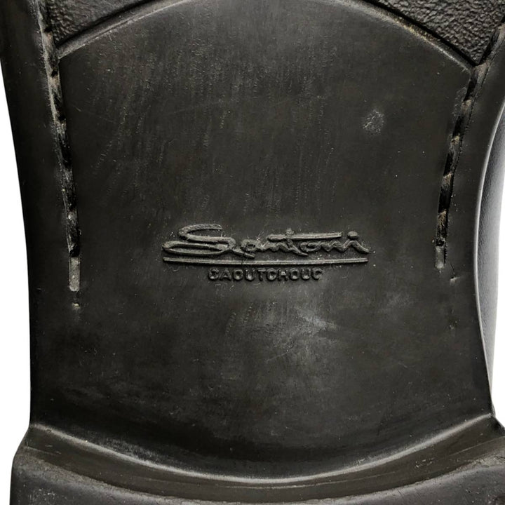 Santoni U-tip shoes, made in Italy, size D 9 Men's 27.5cm unclear black type Vintage Second Hand