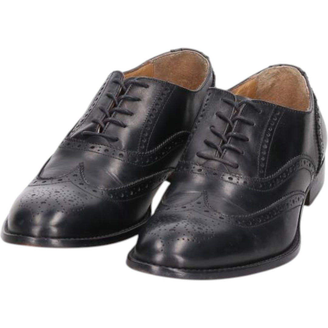 Barneys New York full brogue wingtip shoes, made in Italy, size 10M Men's 28.0cm genuine leather black type Vintage Second Hand