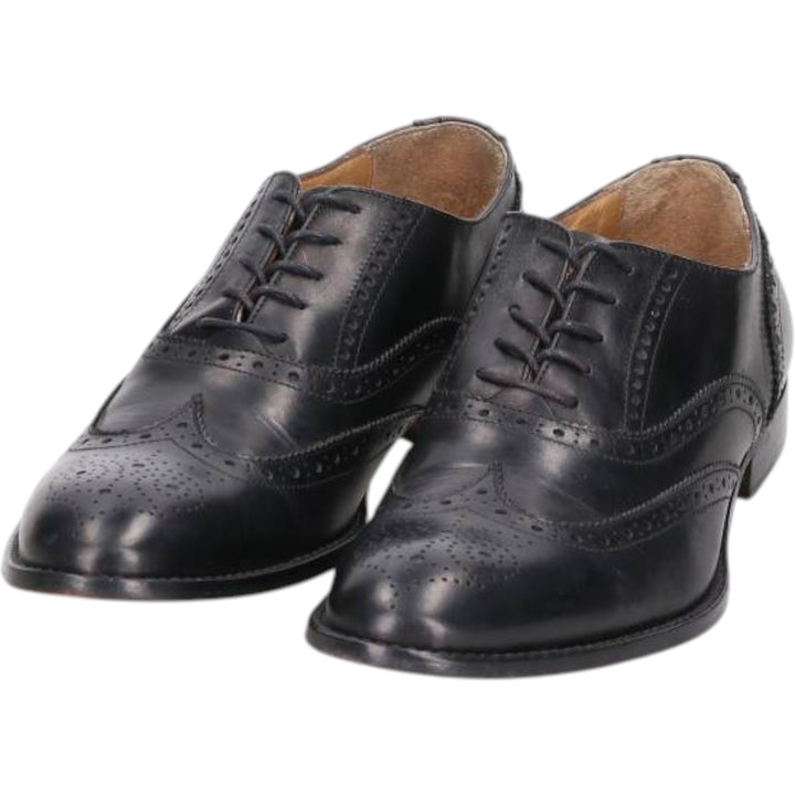 Barneys New York full brogue wingtip shoes, made in Italy, size 10M Men's 28.0cm genuine leather black type Vintage Second Hand