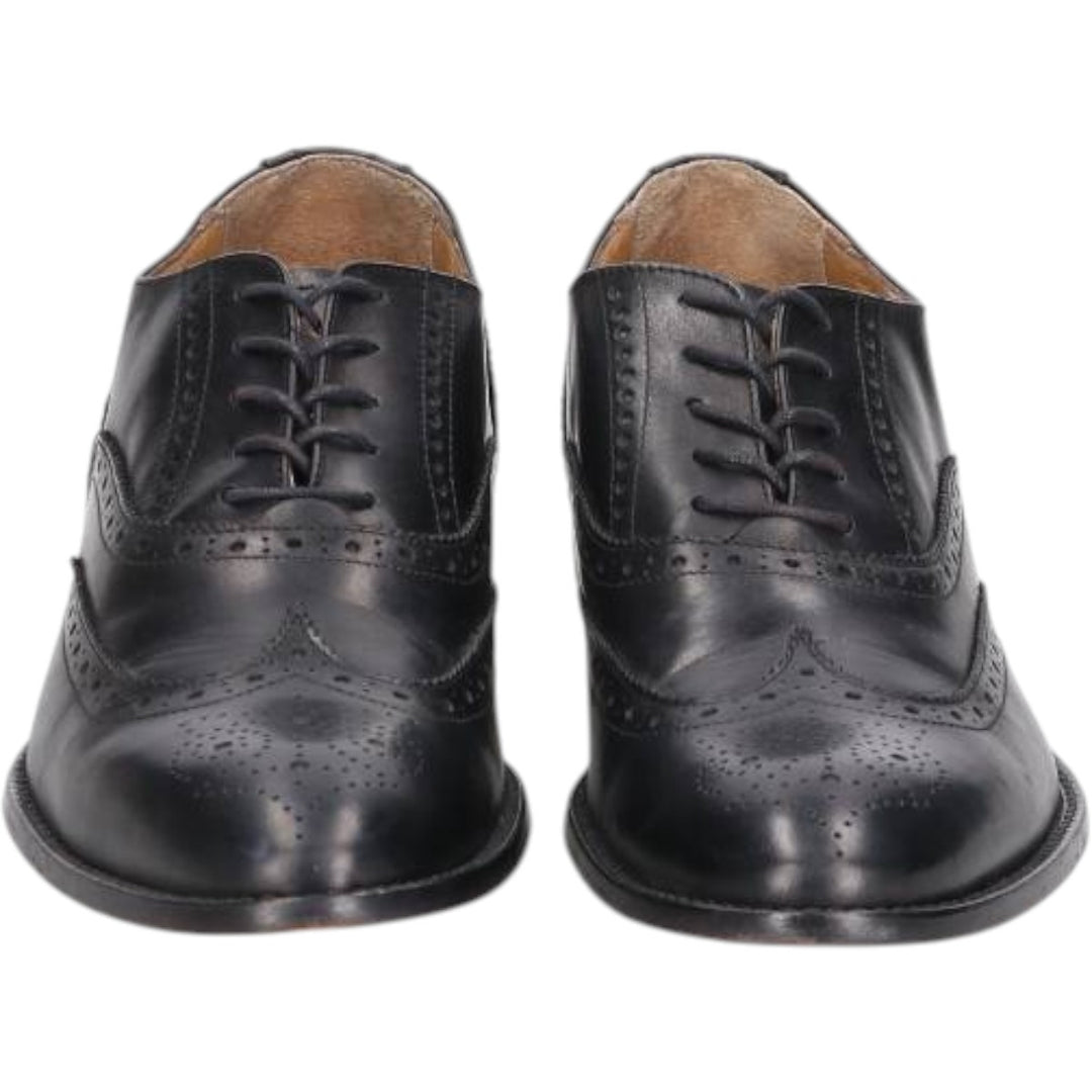 Barneys New York full brogue wingtip shoes, made in Italy, size 10M Men's 28.0cm genuine leather black type Vintage Second Hand
