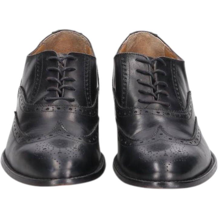 Barneys New York full brogue wingtip shoes, made in Italy, size 10M Men's 28.0cm genuine leather black type Vintage Second Hand