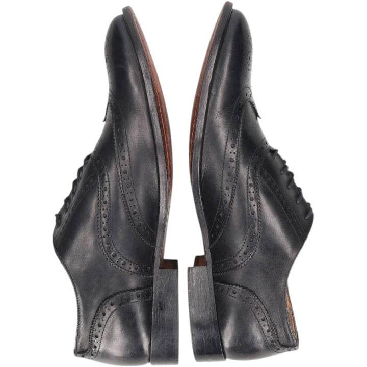 Barneys New York full brogue wingtip shoes, made in Italy, size 10M Men's 28.0cm genuine leather black type Vintage Second Hand