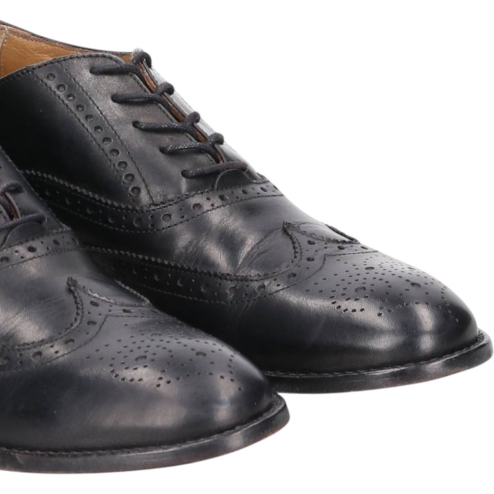 Barneys New York full brogue wingtip shoes, made in Italy, size 10M Men's 28.0cm genuine leather black type Vintage Second Hand