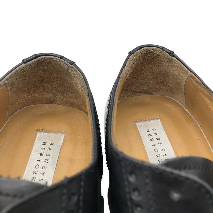 Barneys New York full brogue wingtip shoes, made in Italy, size 10M Men's 28.0cm genuine leather black type Vintage Second Hand