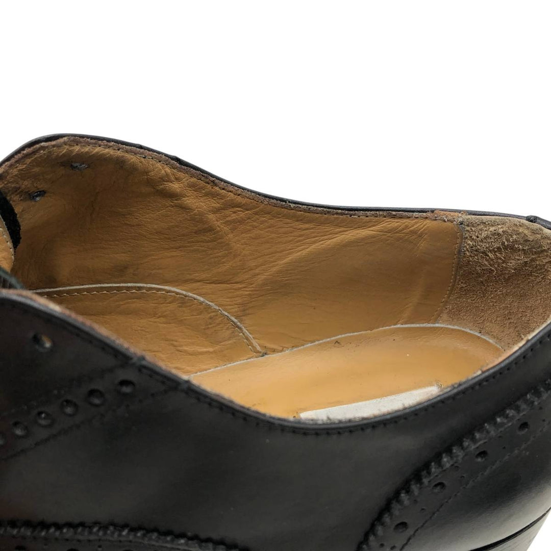 Barneys New York full brogue wingtip shoes, made in Italy, size 10M Men's 28.0cm genuine leather black type Vintage Second Hand