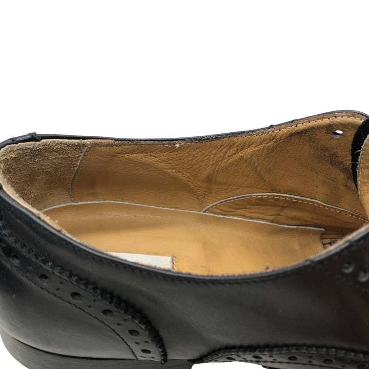 Barneys New York full brogue wingtip shoes, made in Italy, size 10M Men's 28.0cm genuine leather black type Vintage Second Hand