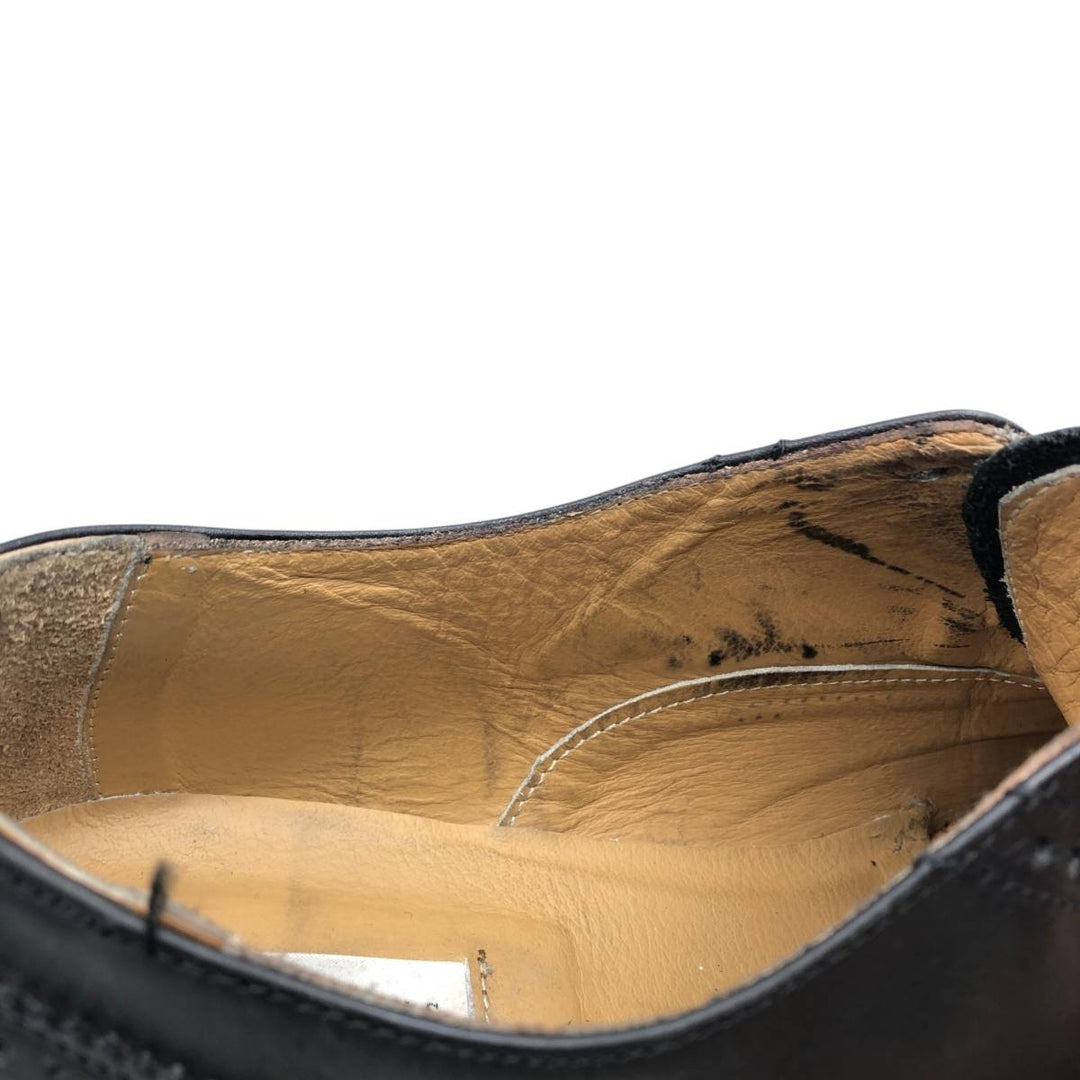 Barneys New York full brogue wingtip shoes, made in Italy, size 10M Men's 28.0cm genuine leather black type Vintage Second Hand