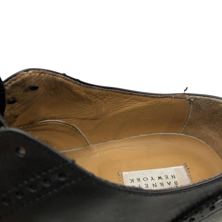 Barneys New York full brogue wingtip shoes, made in Italy, size 10M Men's 28.0cm genuine leather black type Vintage Second Hand