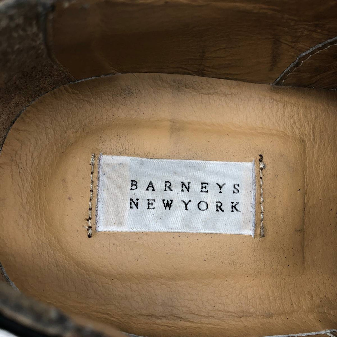 Barneys New York full brogue wingtip shoes, made in Italy, size 10M Men's 28.0cm genuine leather black type Vintage Second Hand