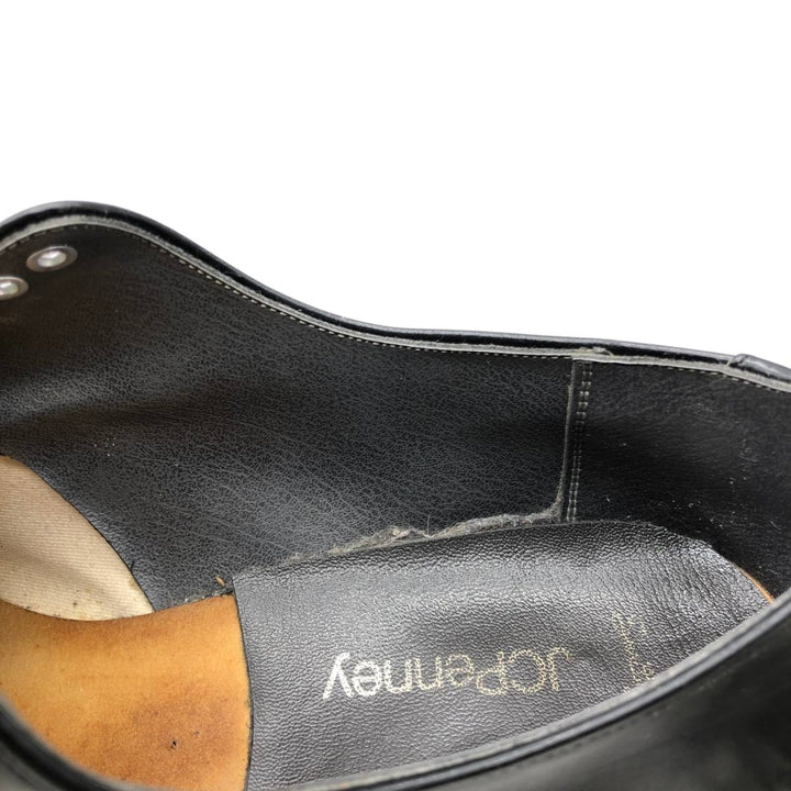 JCPenney U-tip shoes, size 9, dark blue. Men's 27.0cm unclear black type Vintage Second Hand