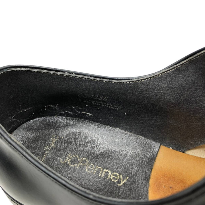 JCPenney U-tip shoes, size 9, dark blue. Men's 27.0cm unclear black type Vintage Second Hand