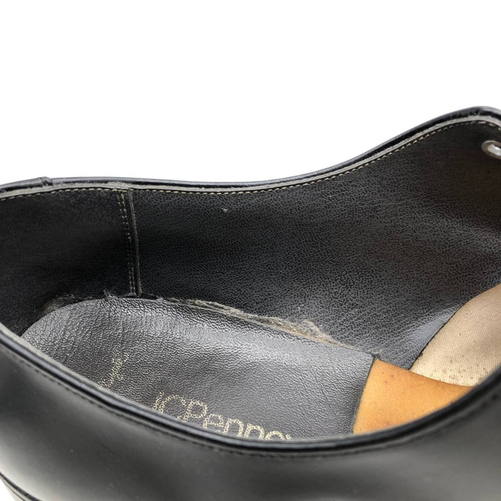 JCPenney U-tip shoes, size 9, dark blue. Men's 27.0cm unclear black type Vintage Second Hand