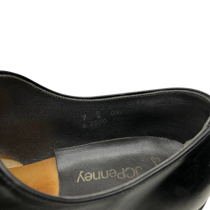 JCPenney U-tip shoes, size 9, dark blue. Men's 27.0cm unclear black type Vintage Second Hand