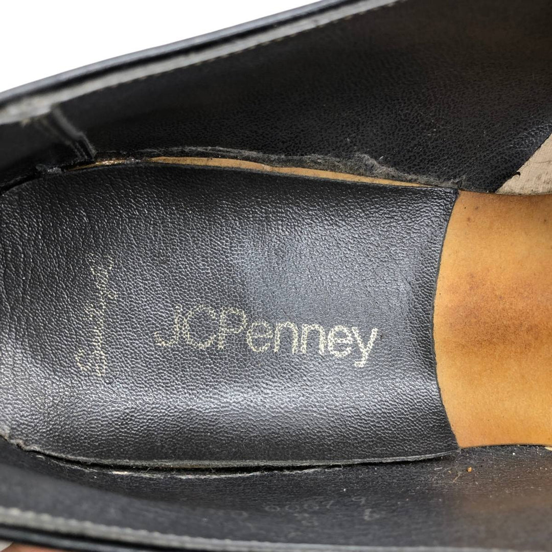 JCPenney U-tip shoes, size 9, dark blue. Men's 27.0cm unclear black type Vintage Second Hand