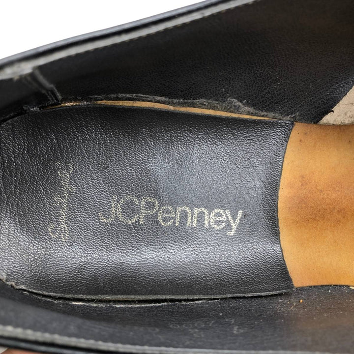 JCPenney U-tip shoes, size 9, dark blue. Men's 27.0cm unclear black type Vintage Second Hand