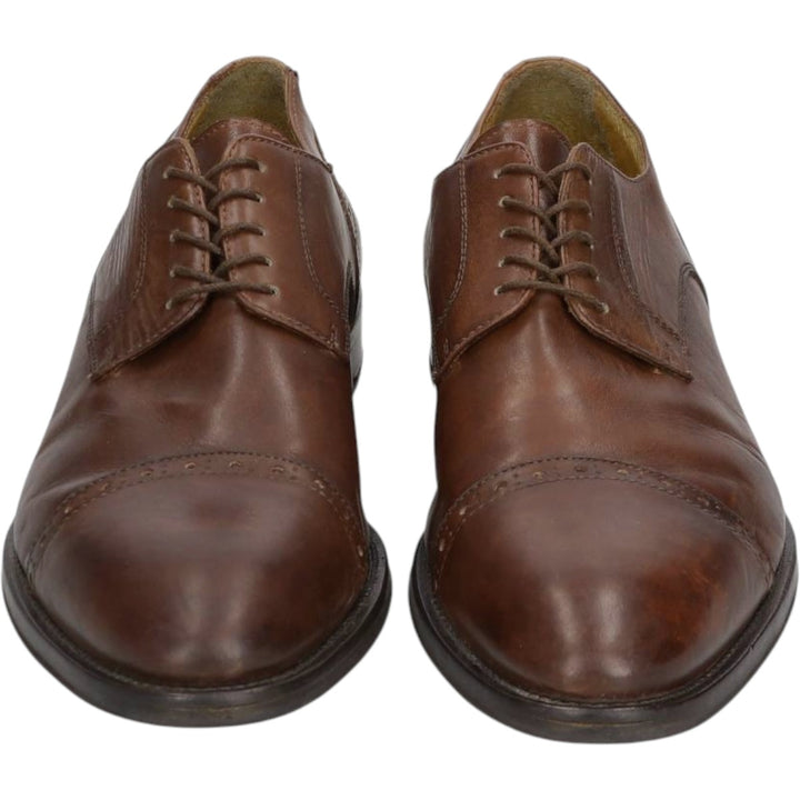 FLECS Straight Tip Shoes, Made in Italy, Size 44 Men's 27.0cm genuine leather red type reddish brown Vintage Second Hand