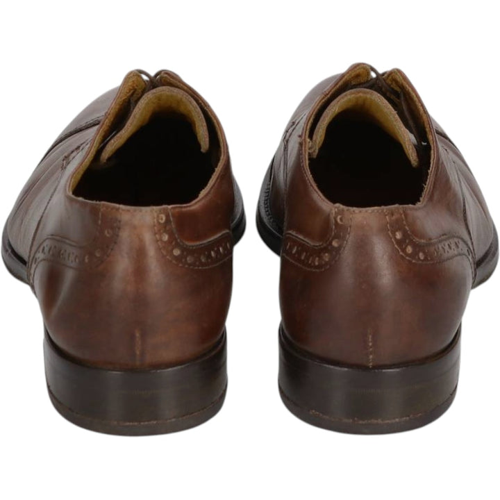 FLECS Straight Tip Shoes, Made in Italy, Size 44 Men's 27.0cm genuine leather red type reddish brown Vintage Second Hand