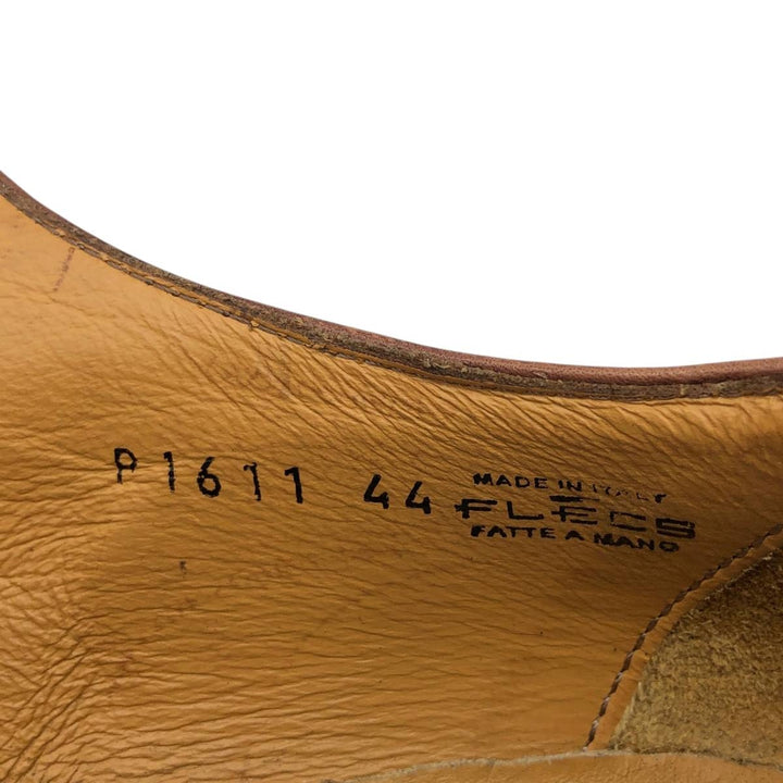 FLECS Straight Tip Shoes, Made in Italy, Size 44 Men's 27.0cm genuine leather red type reddish brown Vintage Second Hand