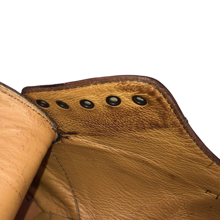 FLECS Straight Tip Shoes, Made in Italy, Size 44 Men's 27.0cm genuine leather red type reddish brown Vintage Second Hand