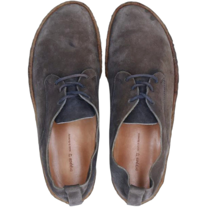 Trippen plain toe shoes, made in Germany, size 42 Men's 26.0cm unclear Charcoal Vintage Second Hand
