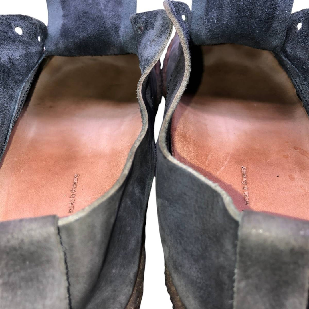 Trippen plain toe shoes, made in Germany, size 42 Men's 26.0cm unclear Charcoal Vintage Second Hand