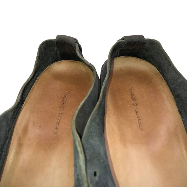 Trippen plain toe shoes, made in Germany, size 42 Men's 26.0cm unclear Charcoal Vintage Second Hand